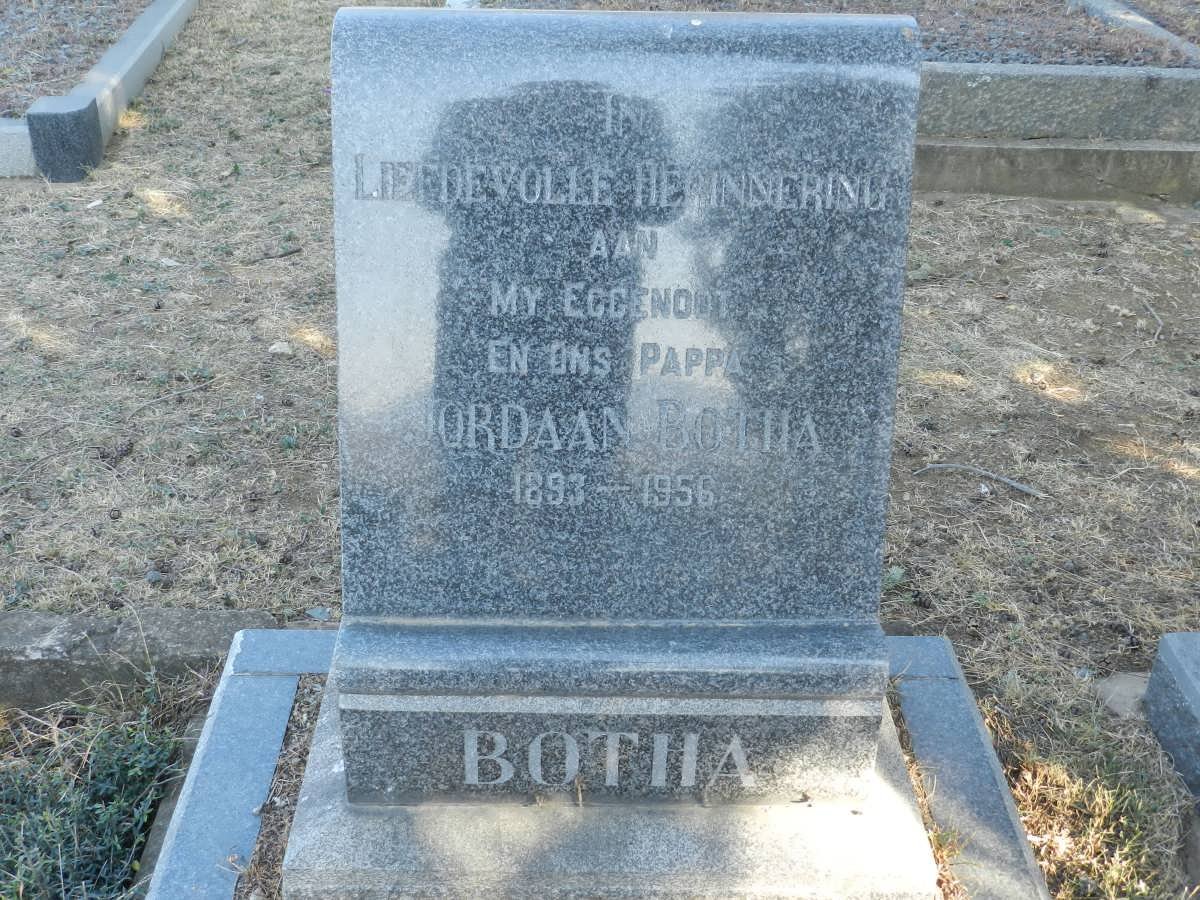 BOTHA Jordaan 1893-1956