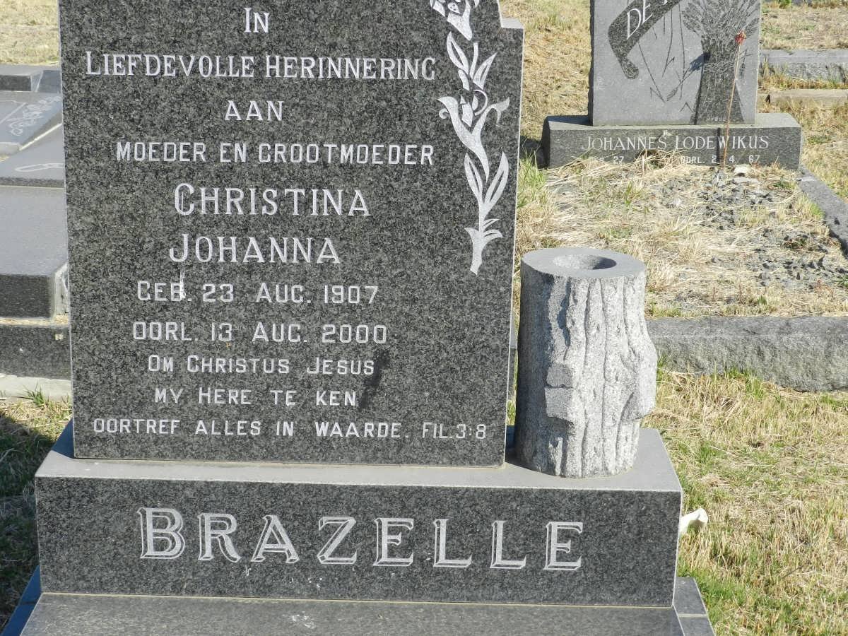BRAZELLE Christina Johanna 1907-2000