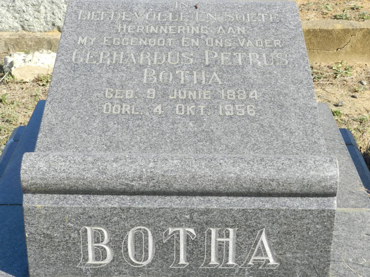 BOTHA Gerhardus Petrus 1884-1956
