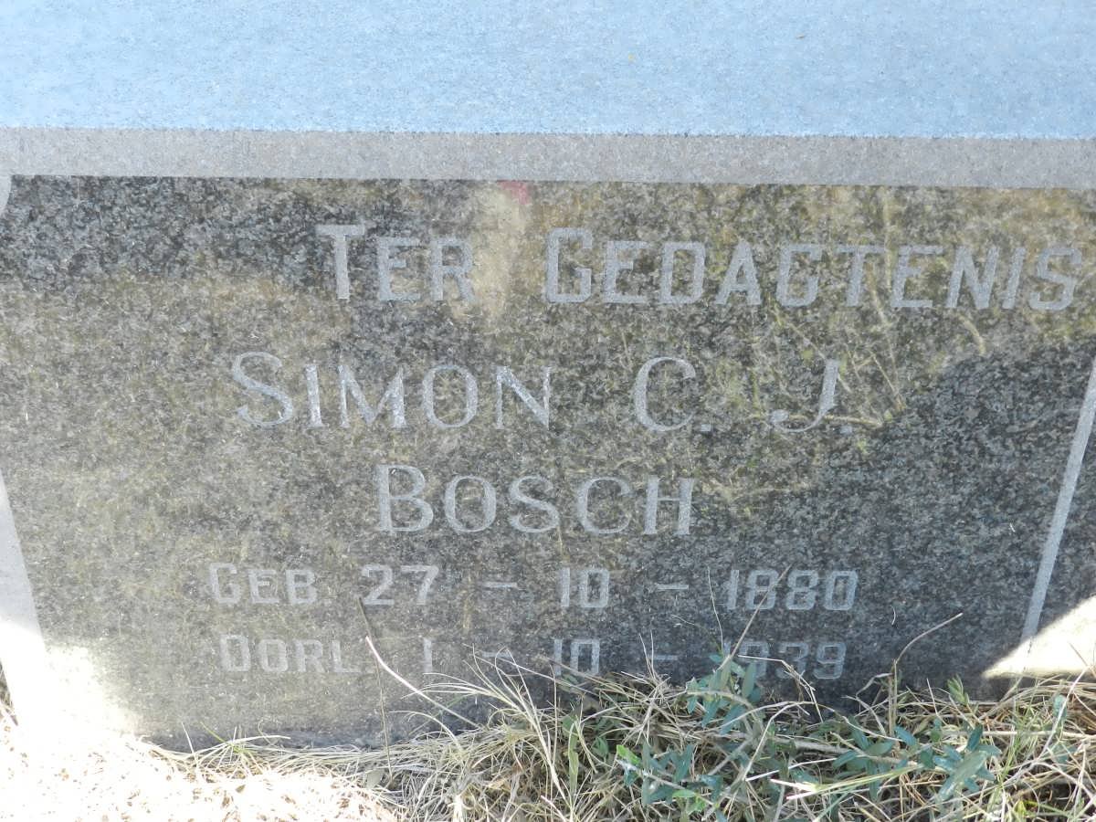 BOSCH Simon C.J. 1880-1939