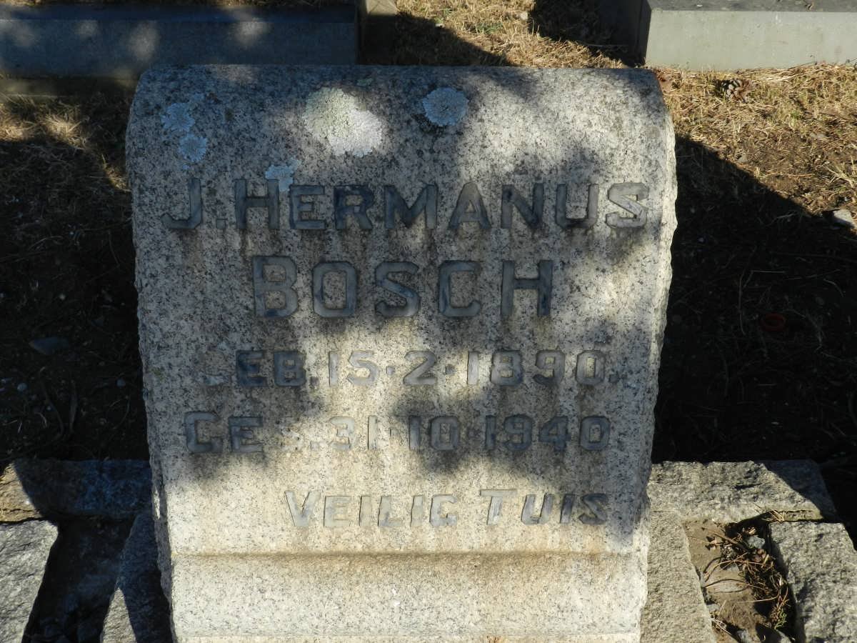 BOSCH Hermanus 1890-1940