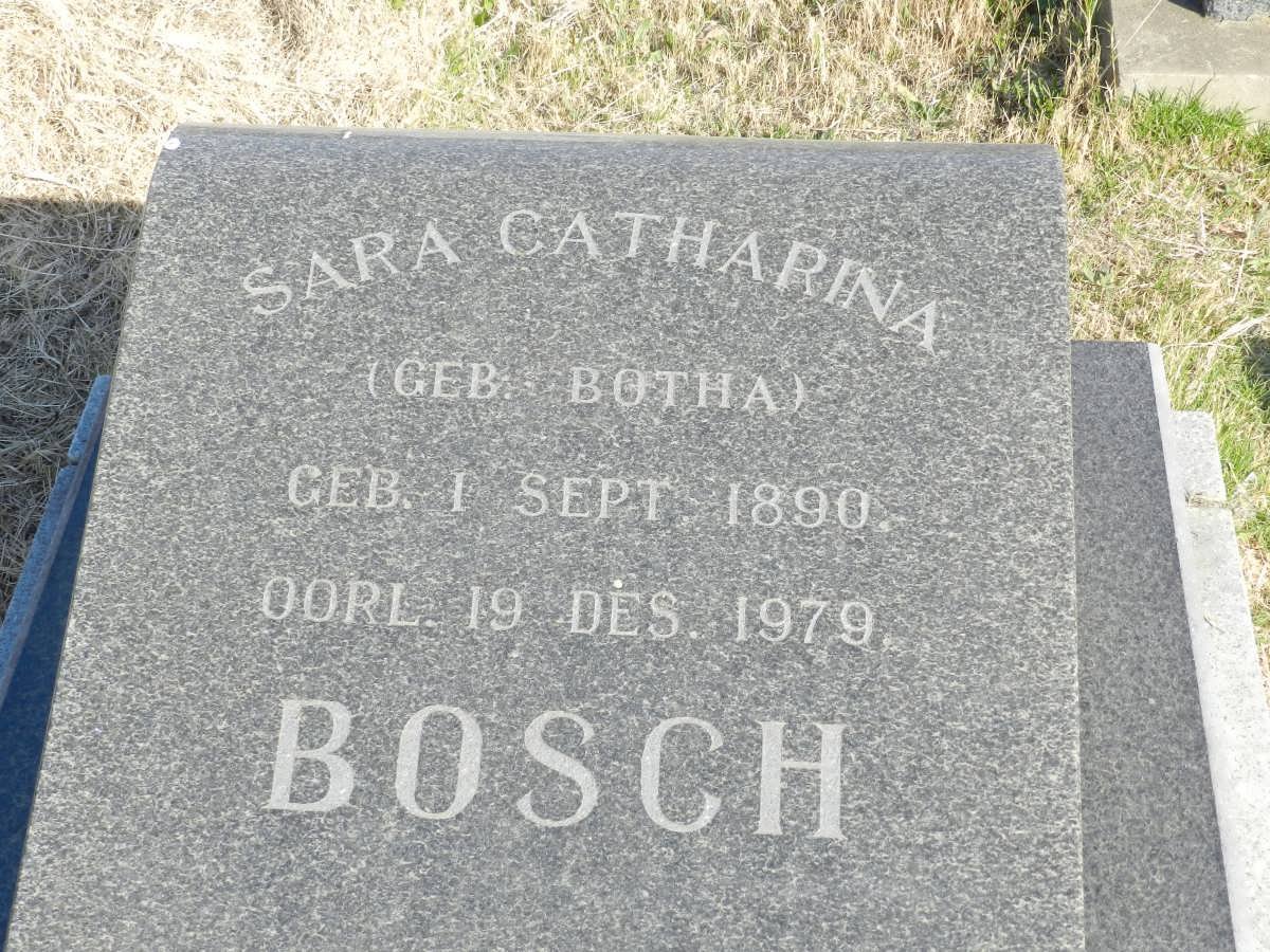 BOSCH Sara Catharina nee BOTHA 1890-1979