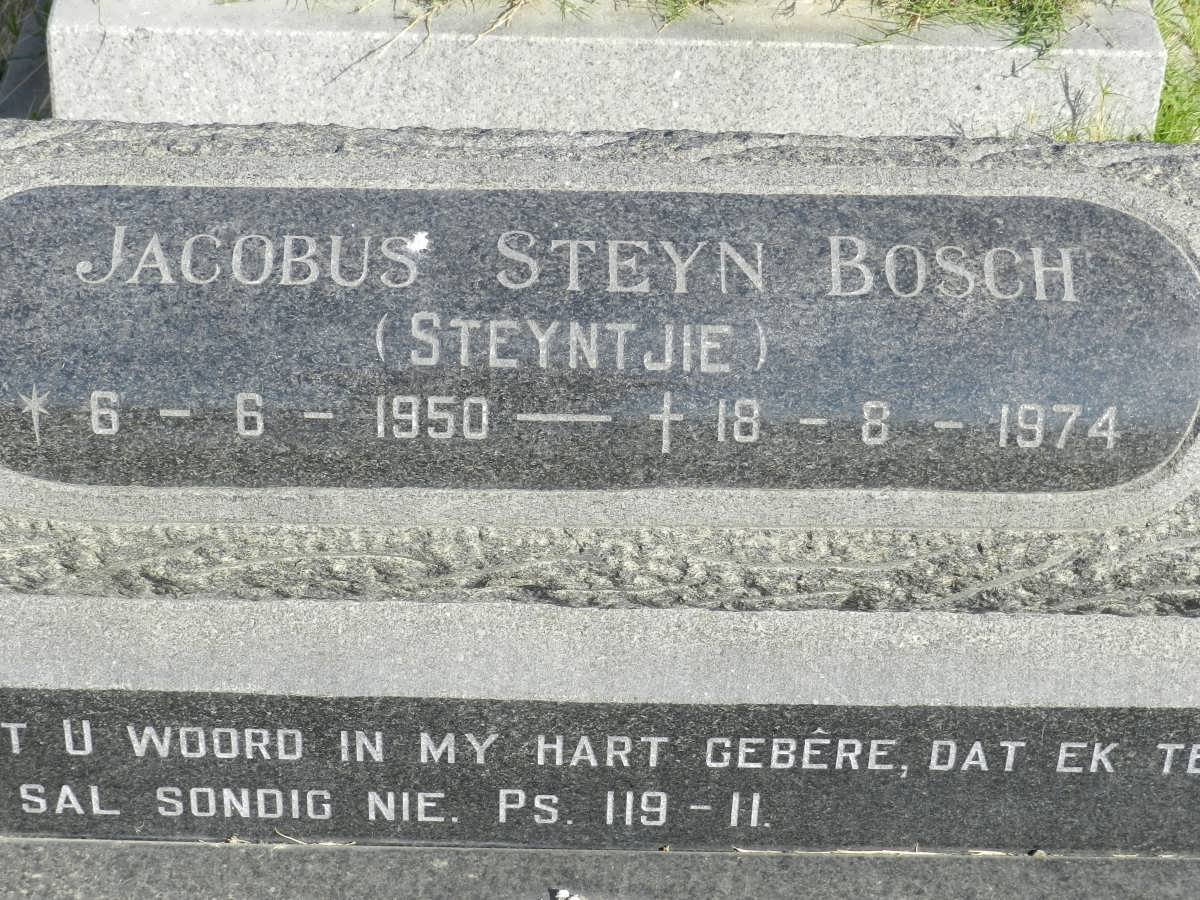 BOSCH Jacobus Steyn 1950-1974