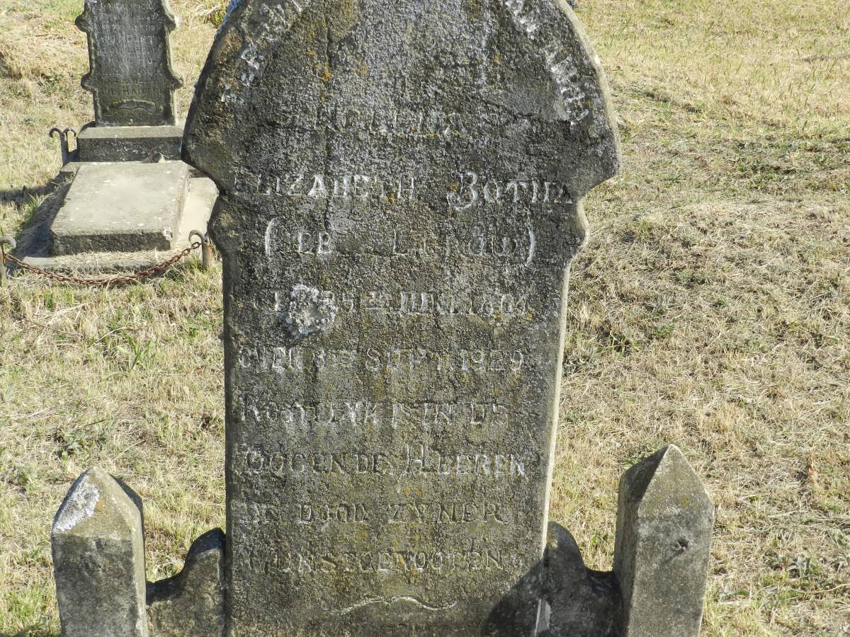 BOTHA Elizabeth nee le ROUX 1864-1929