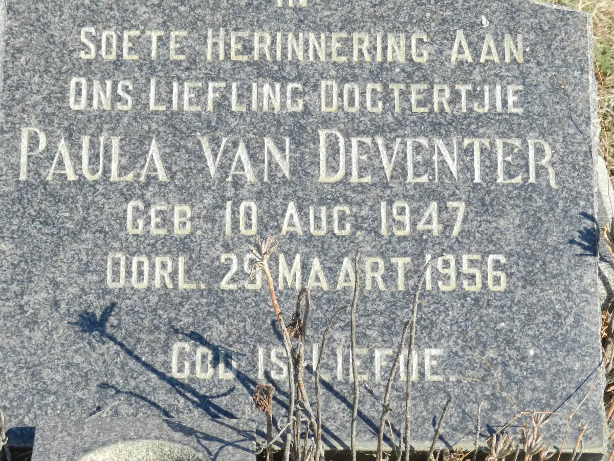 DEVENTER Paula, van 1947-1956