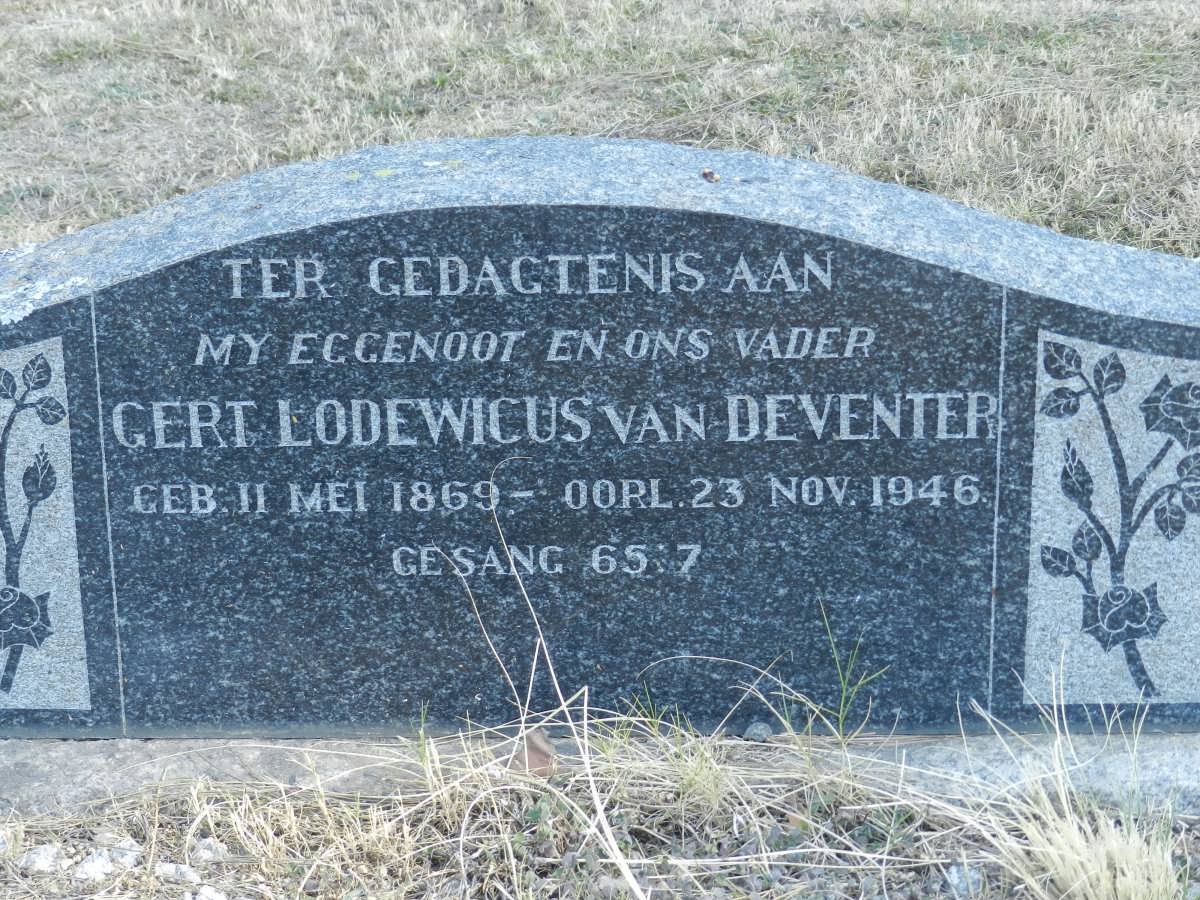 DEVENTER Gert Lodewicus, van 1869-1946