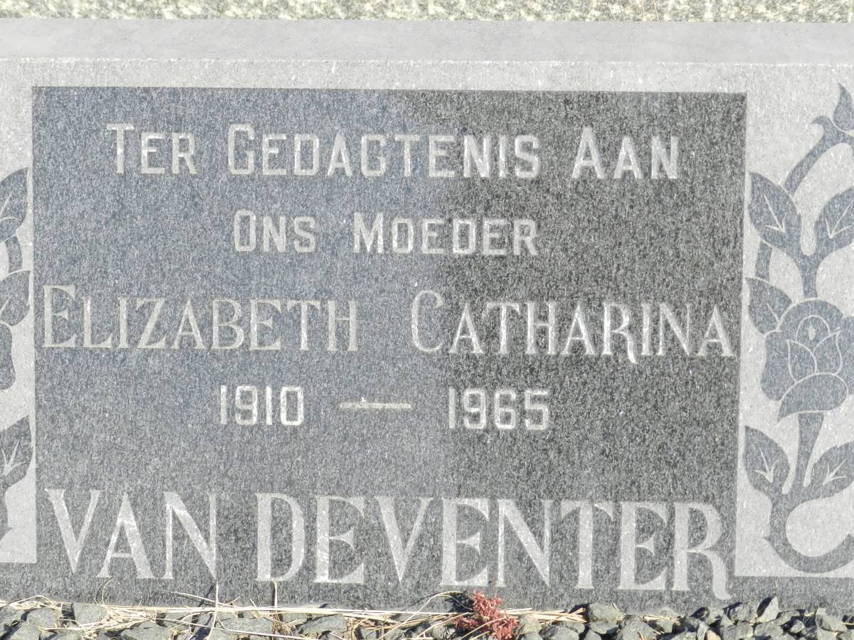 DEVENTER Elizabeth Catharina, van 1910-1965