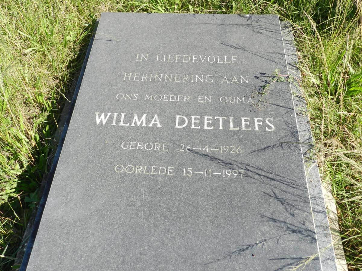 DEETLEFS Wilma 1926-1997