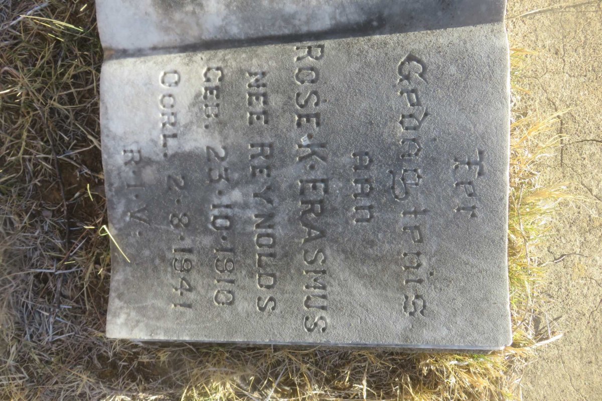 ERASMUS Rose K. nee REYNOLDS 1910-1941