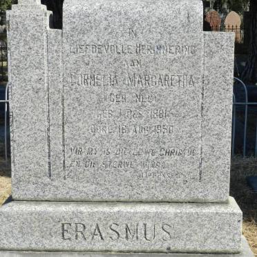 ERASMUS Cornelia Margaretha nee NEL 1881-1950
