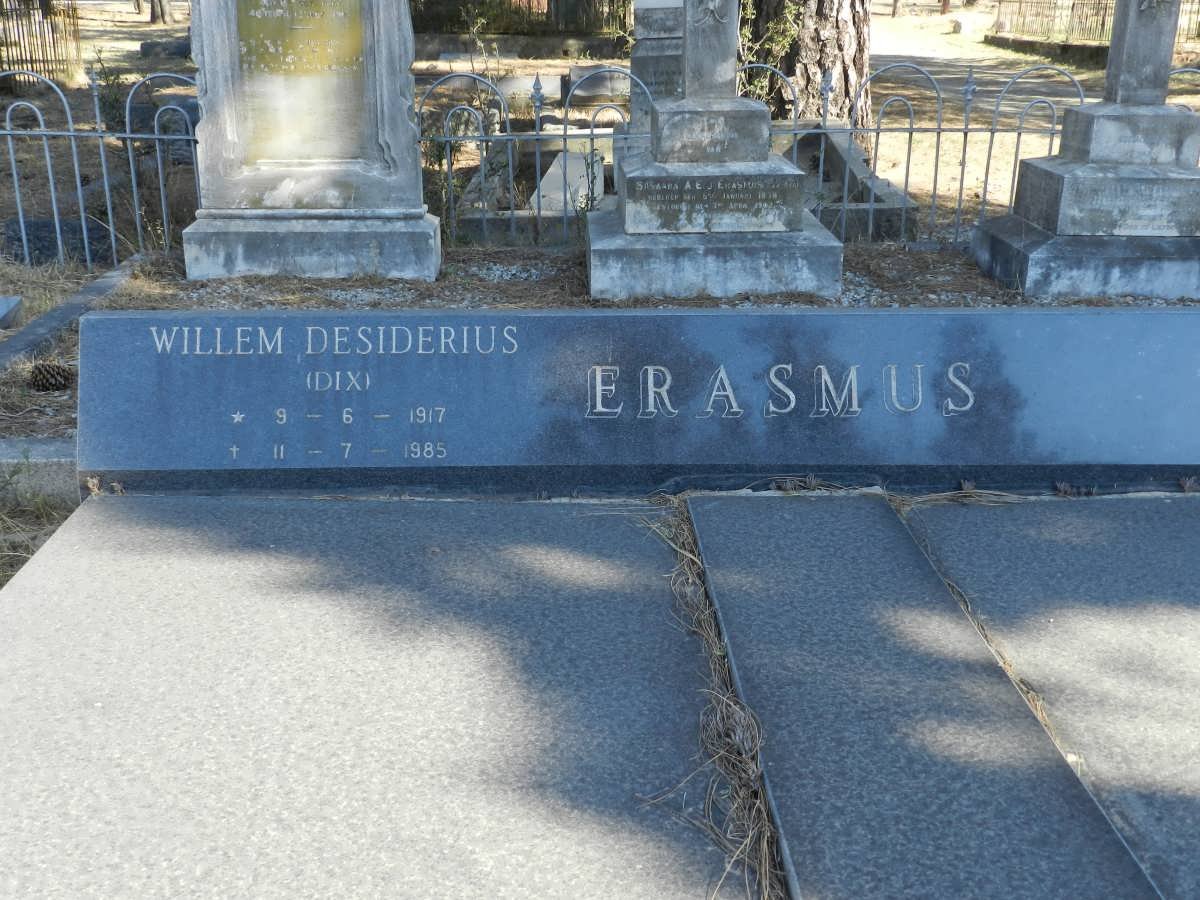 ERASMUS Willem Desiderius 1917-1985