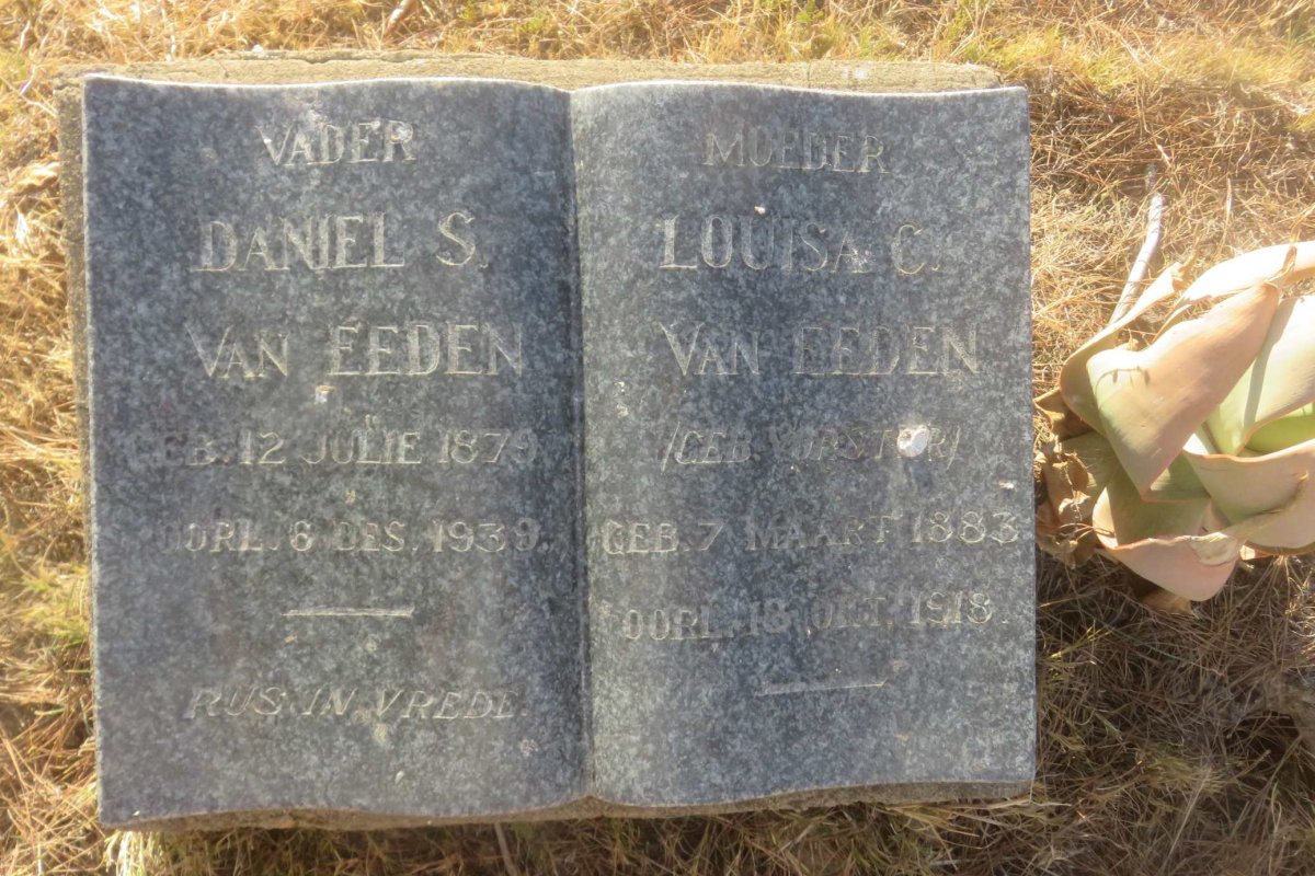 EEDEN Daniel S., van 1879-1939 &amp; Louisa C. VORSTER 1883-1918