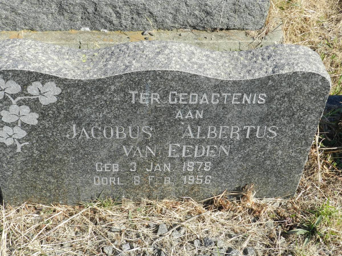 EEDEN Jacobus Albertus, van 1878-1956