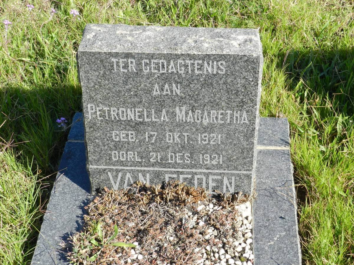 EEDEN Petronella Magaretha, van 1921-1921