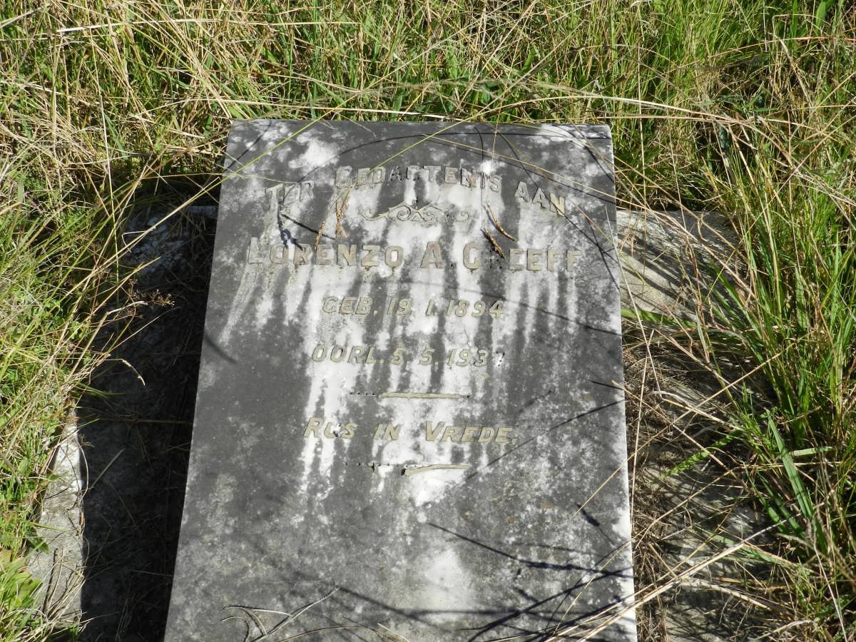 GREEFF Lorenzo A. 1894-1937