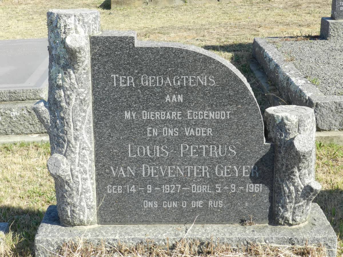 GEYER Louis Petrus van Deventer 1927-1961
