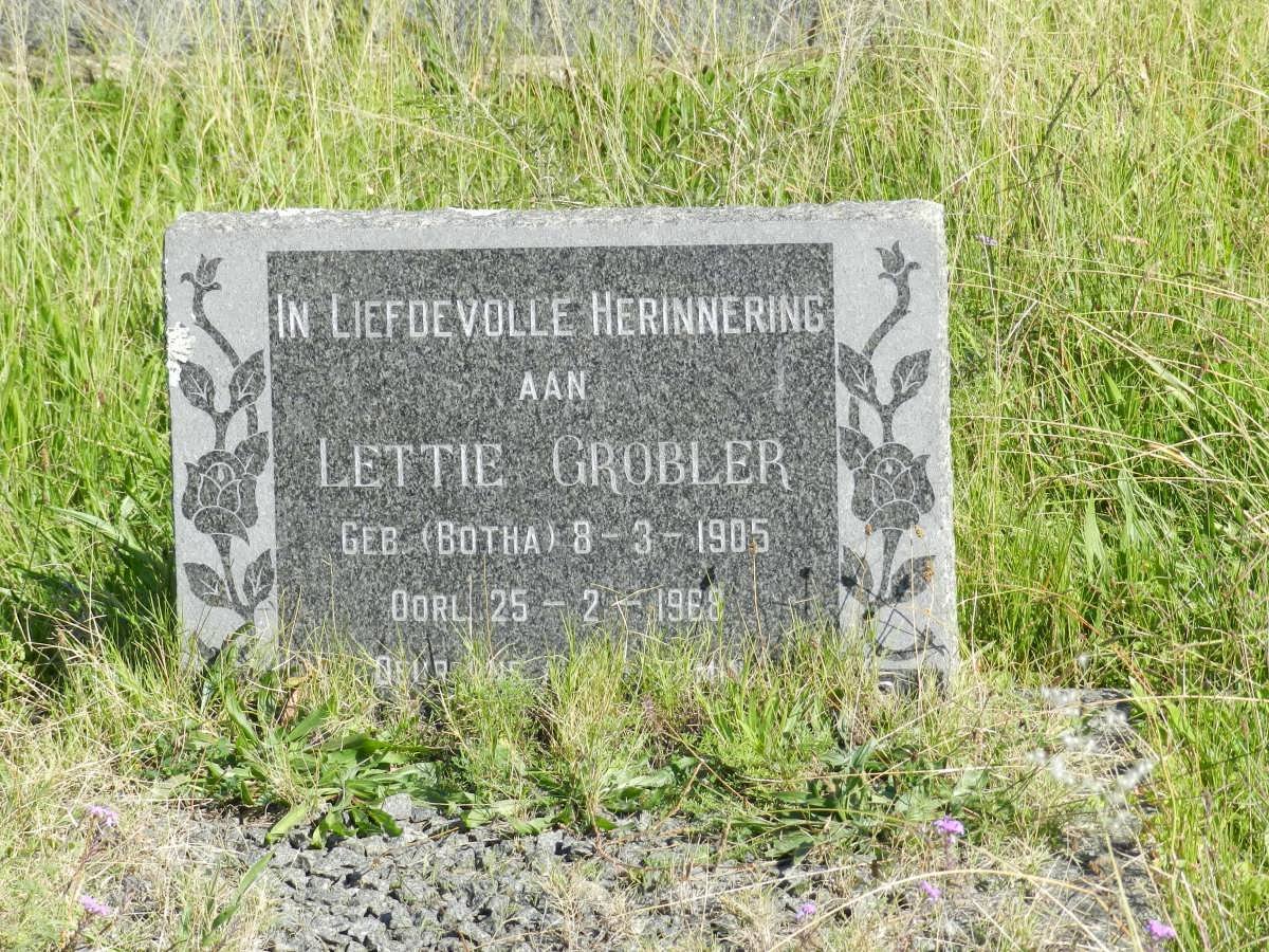 GROBLER Lettie nee BOTHA 1905-1968