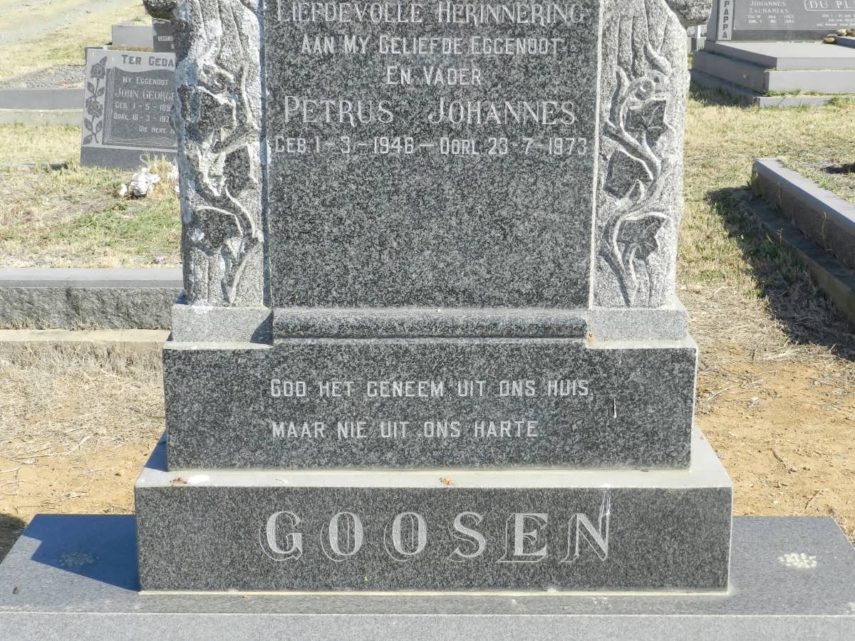 GOOSEN Petrus Johannes 1946-1973