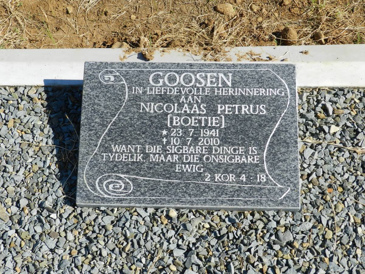 GOOSEN Nicolaas Petrus 1941-2010