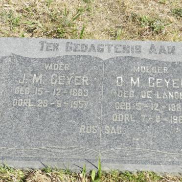 GEYER J.M. 1893-1957 &amp; O.M. DE LANGE 1884-1968