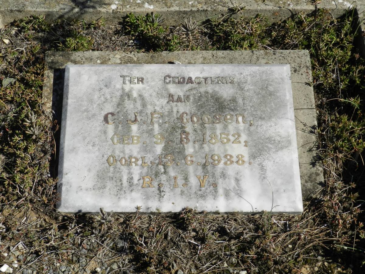 GOOSEN C.J.F. 1852-1938
