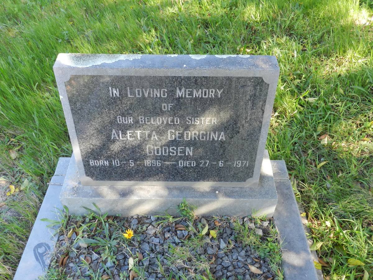 GOOSEN Aletta Georgina 1896-1971