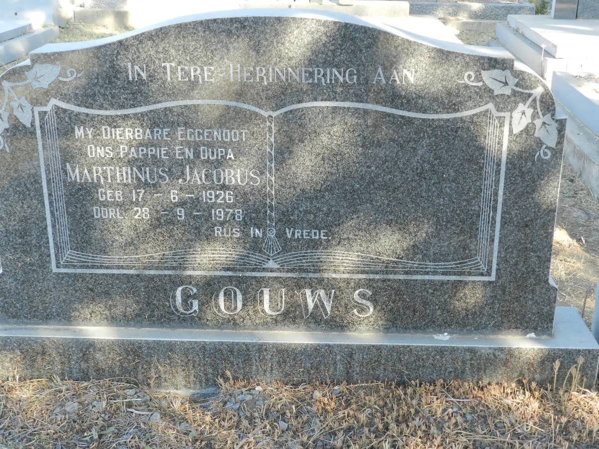 GOUWS Marthinus Jacobus 1926-1978