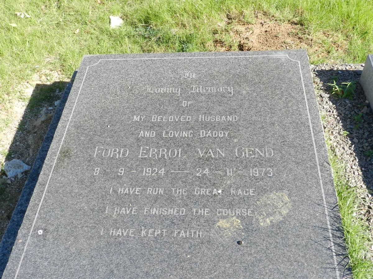 GEND Ford Errol, van 1924-1973