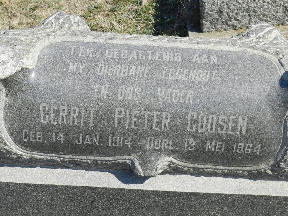 GOOSEN Gerrit Pieter 1914-1964