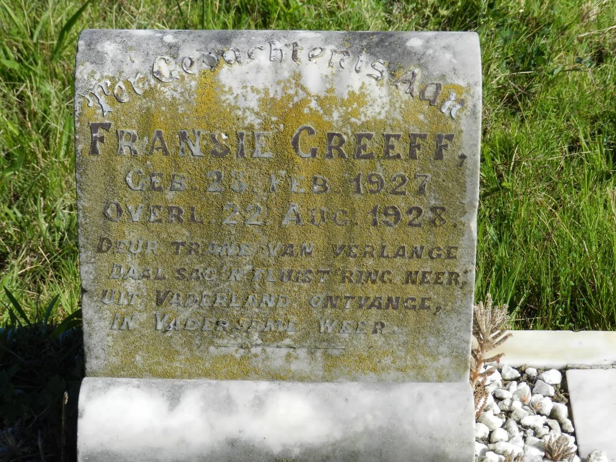 GREEFF Fransie 1927-1928
