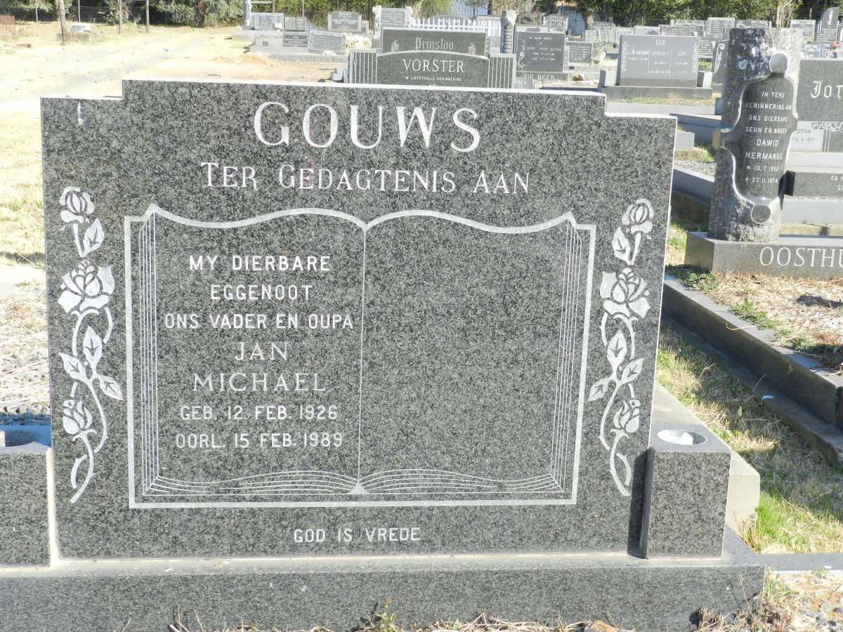 GOUWS Jan Michael 1926-1989