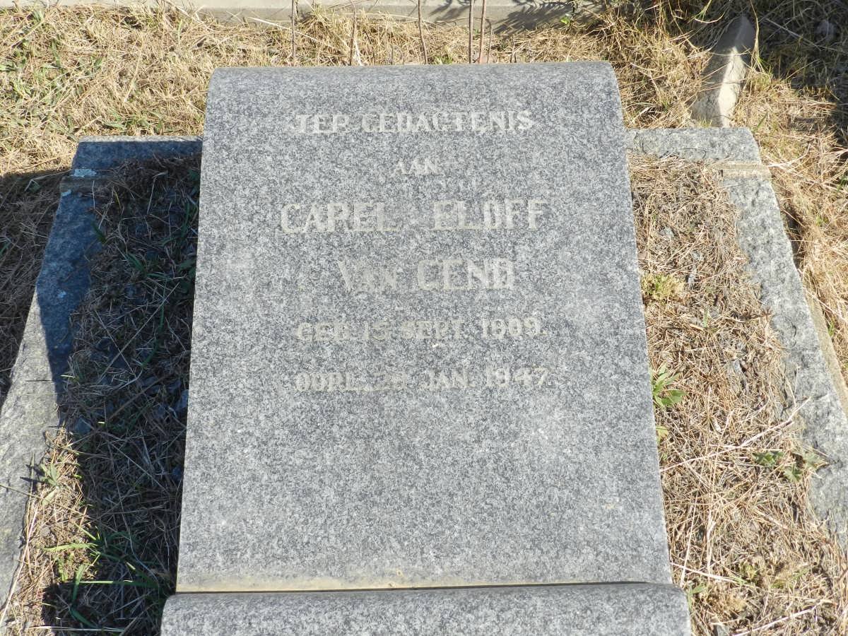 GEND Carel Eloff, van 1909-1947