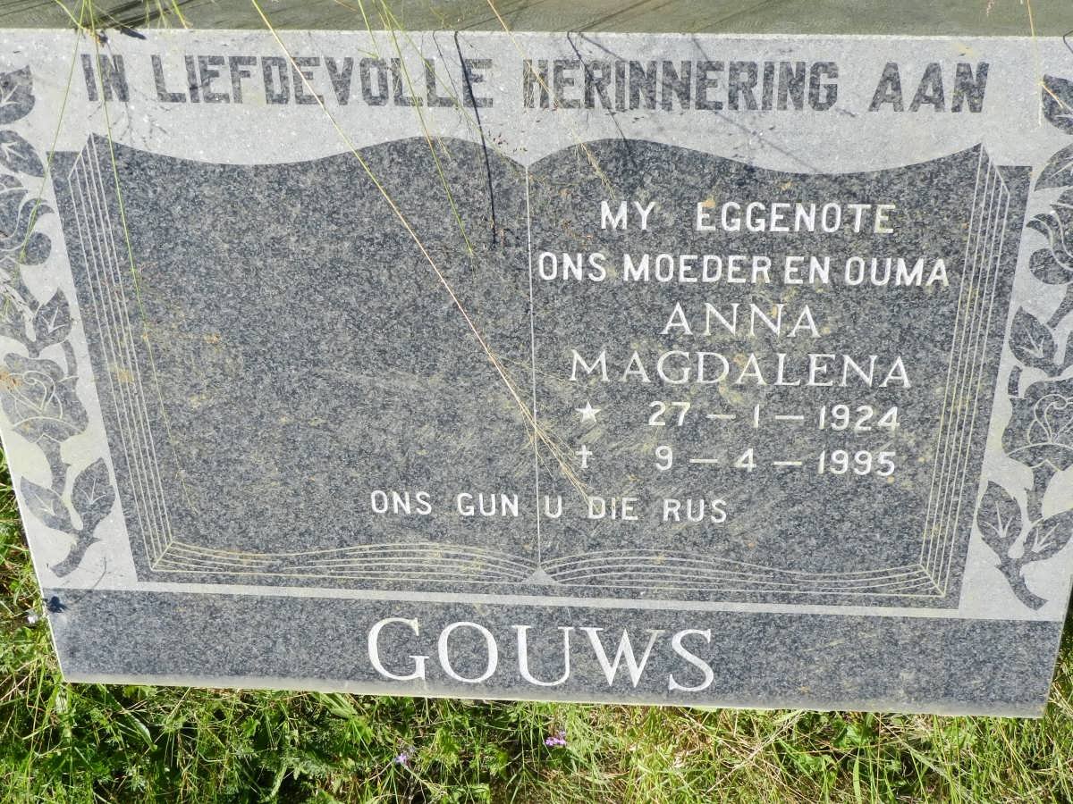 GOUWS Anna Magdalena 1924-1995