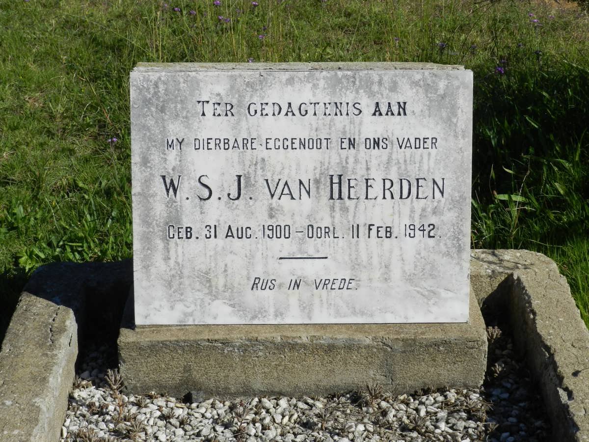 HEERDEN W.S.J., van 1900-1942