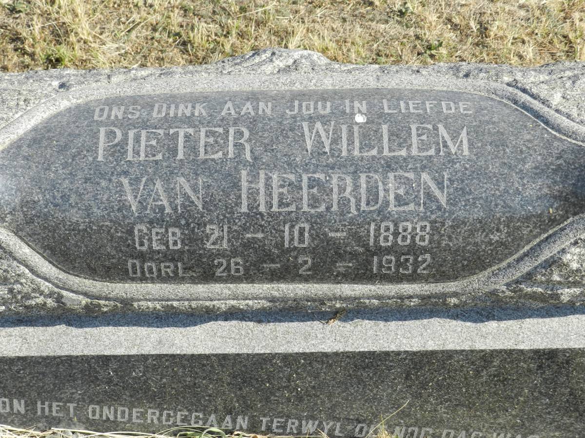 HEERDEN Pieter Willem, van 1888-1932
