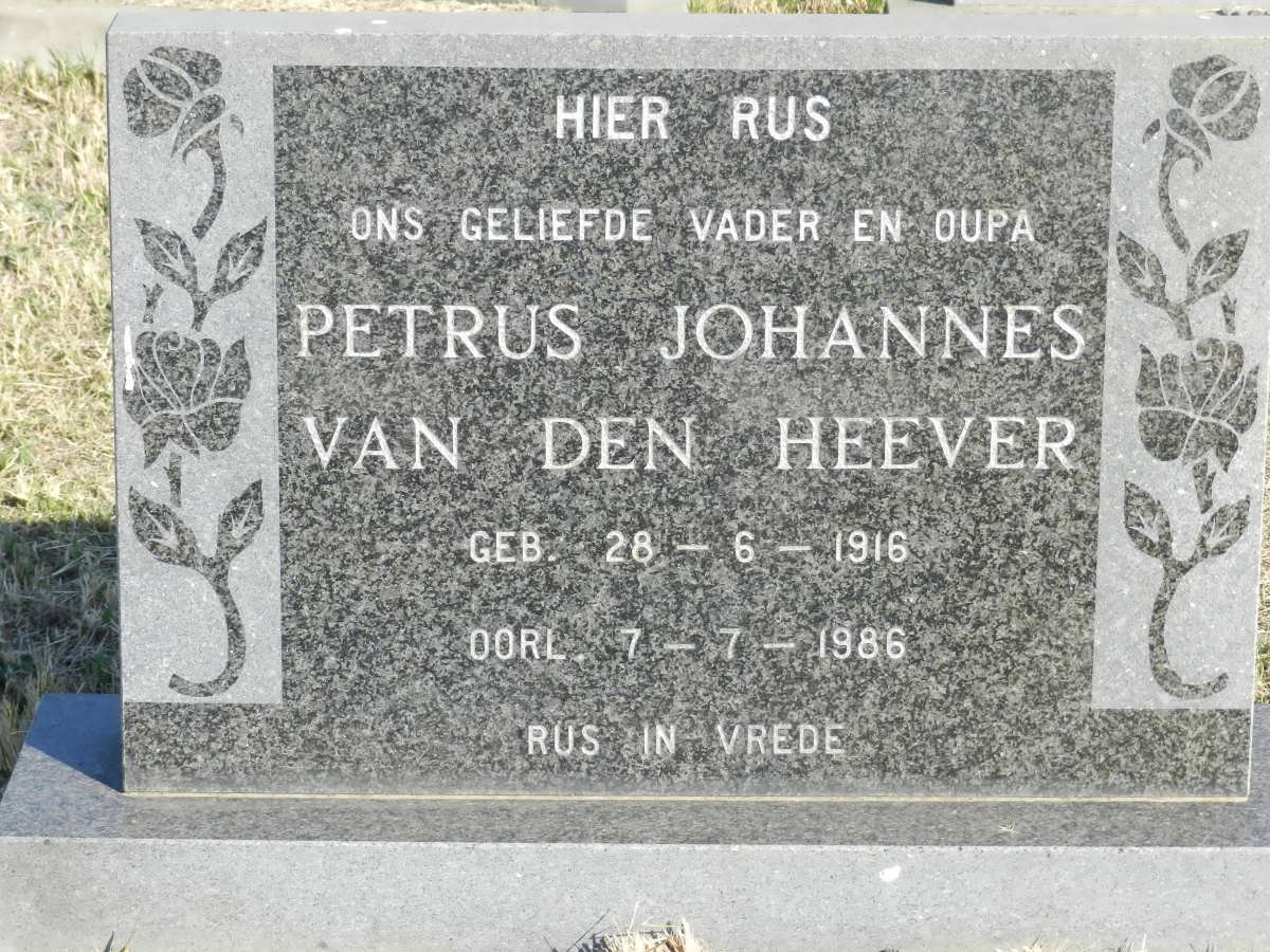 HEEVER Petrus Johannes, van den 1916-1986