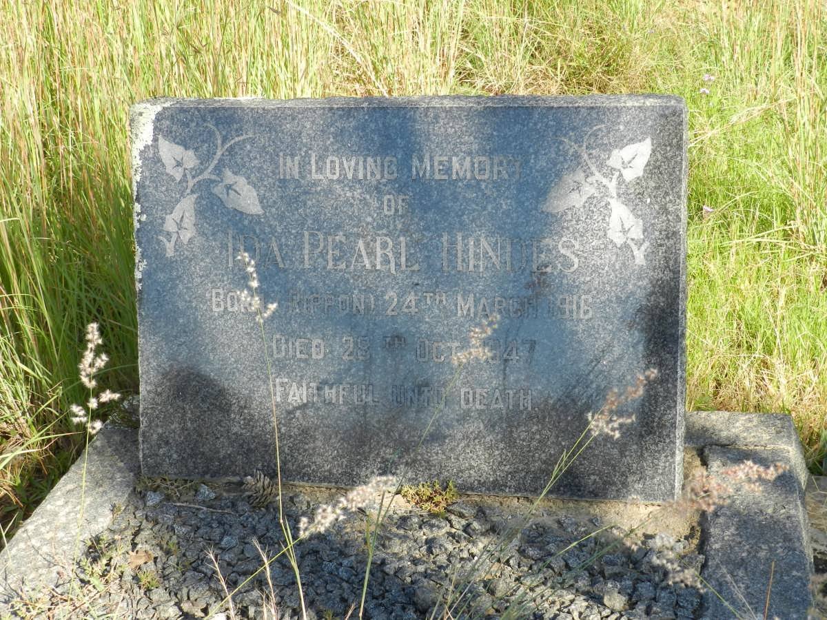 HINDES Ida Pearl nee RIPPON 1916-1947