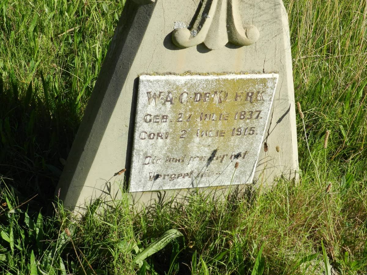 KLERK W.A., de 1837-1915