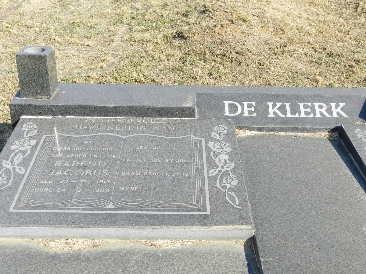 KLERK Barend Jacobus, de 1912-1984
