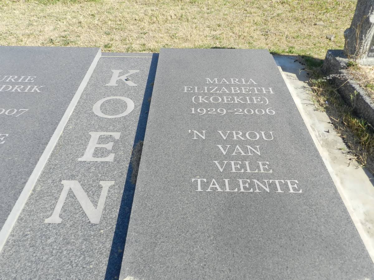 KOEN Maria Elizabeth 1929-2006