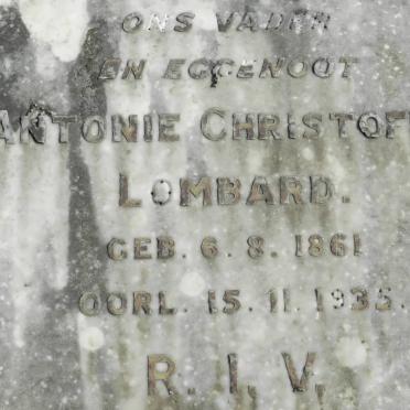 LOMBARD Antonie Christoffel 1861-1935