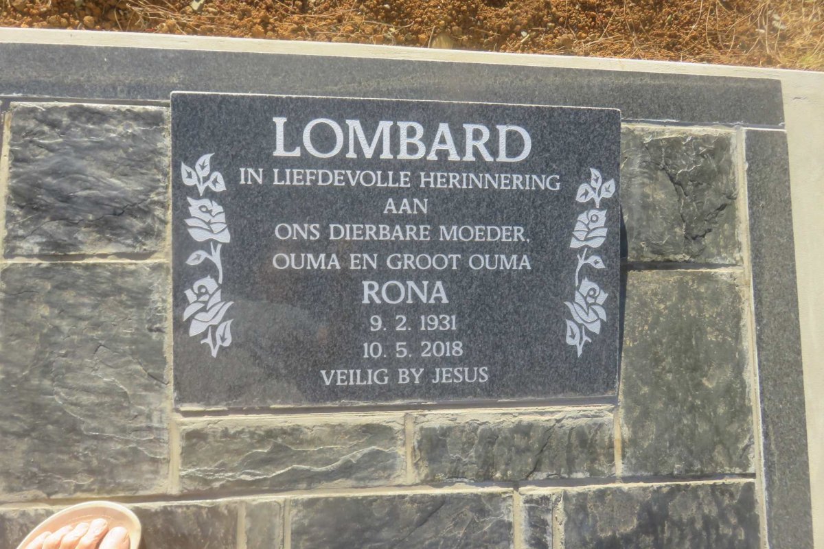 LOMBARD Rona 1931-2018