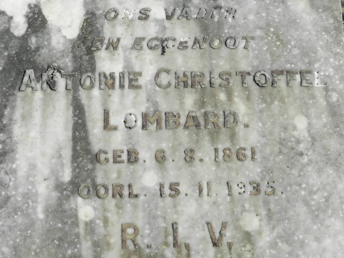 LOMBARD Antonie Christoffel 1861-1935