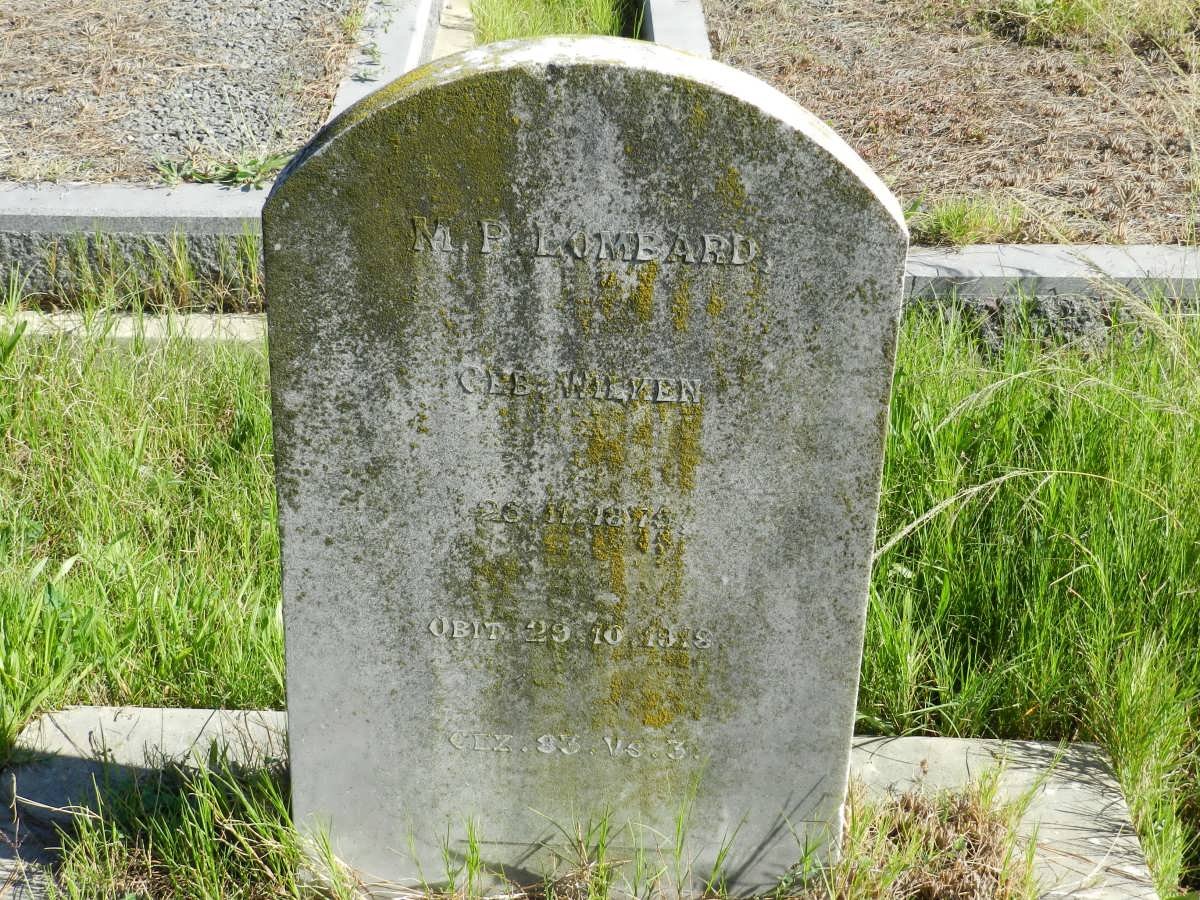 LOMBARD M.P. nee WILKEN 1875-1918