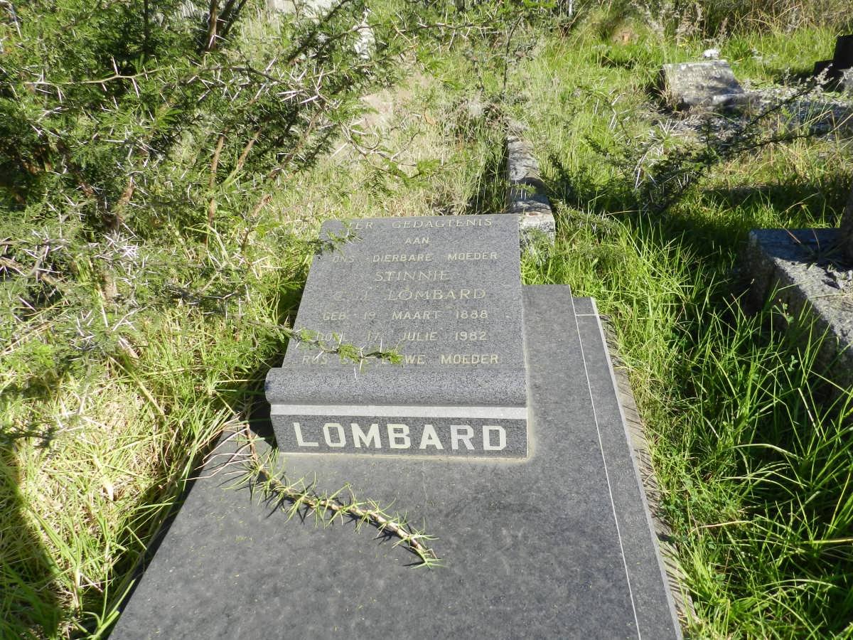 LOMBARD Stinnie C.J. 1888-1982