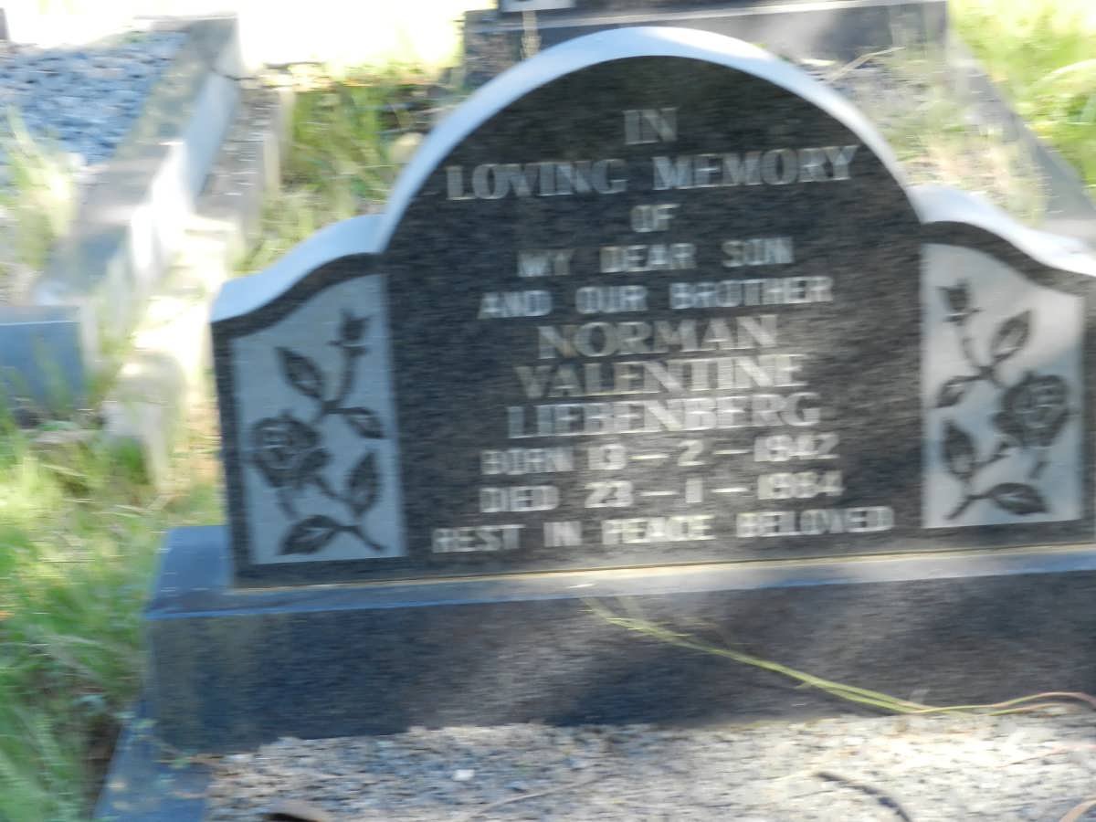 LIEBENBERG Norman Valentine 1942-1984