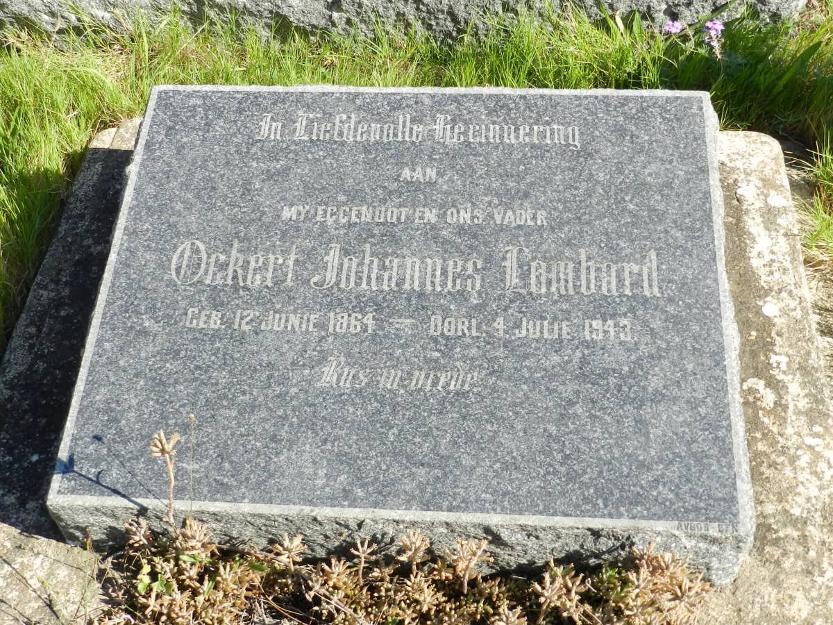 LOMBARD Ockert Johannes 1864-1943