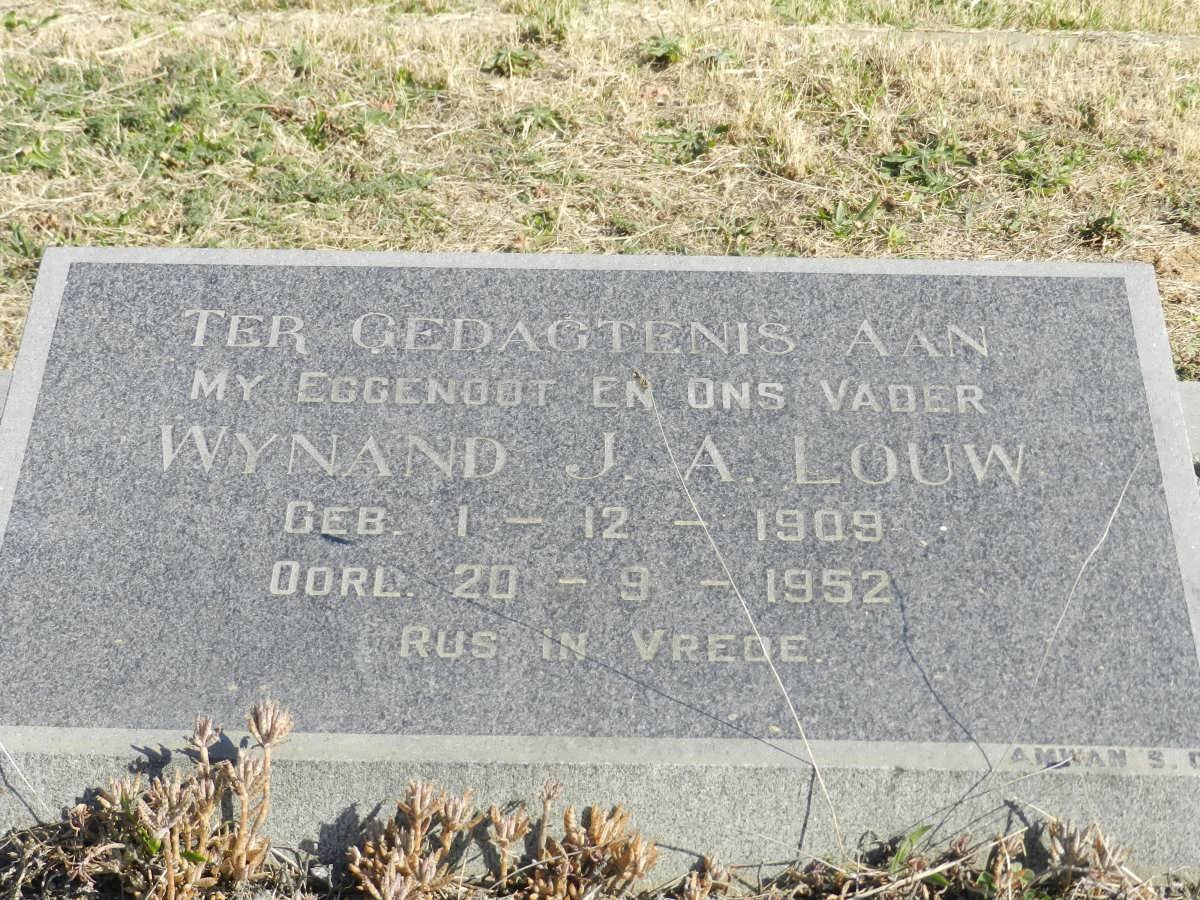 LOUW Wynand J.A. 1909-1952