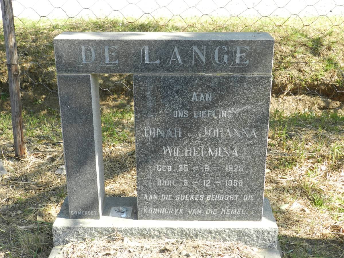 LANGE Dinah Johanna Wilhelmina, de 1925-1966