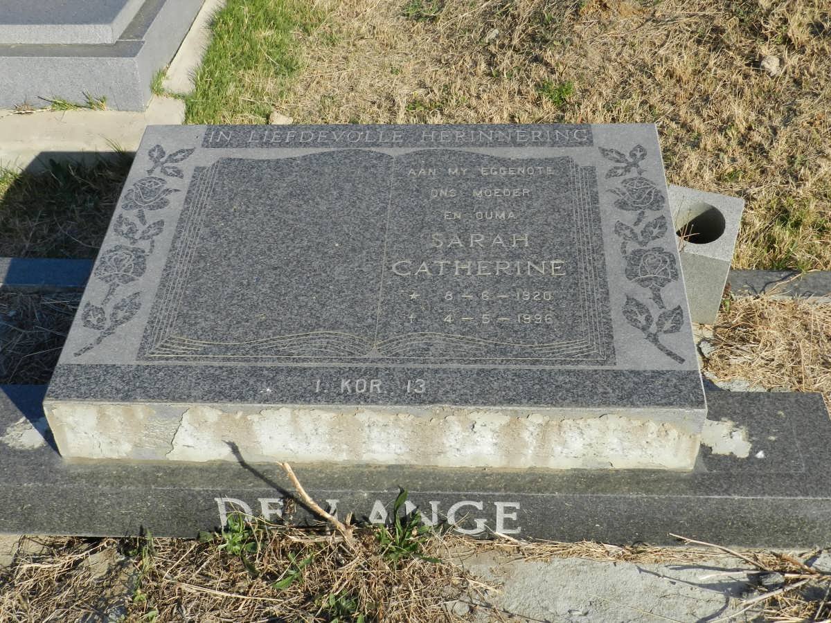LANGE Sarah Catherine, de 1920-1996